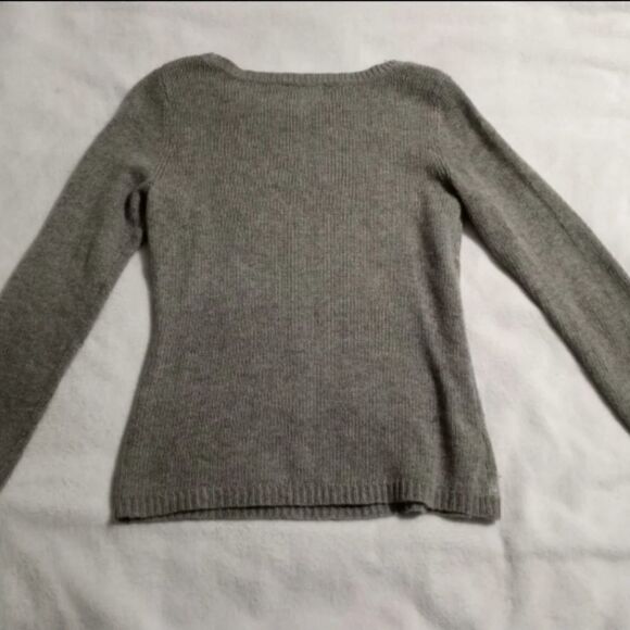 Cynthia Rowley Longsleeves Gray Angora Wool Blend Sequins Women's Sweater - Picture 7 of 7